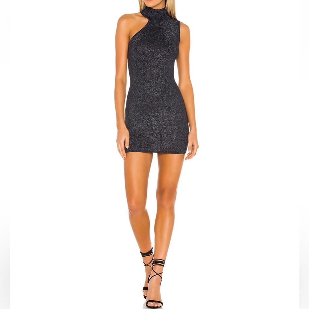 Navy Metallic Dress